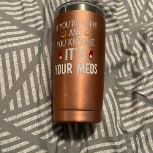 Copper Travel Mug with Fun Quote